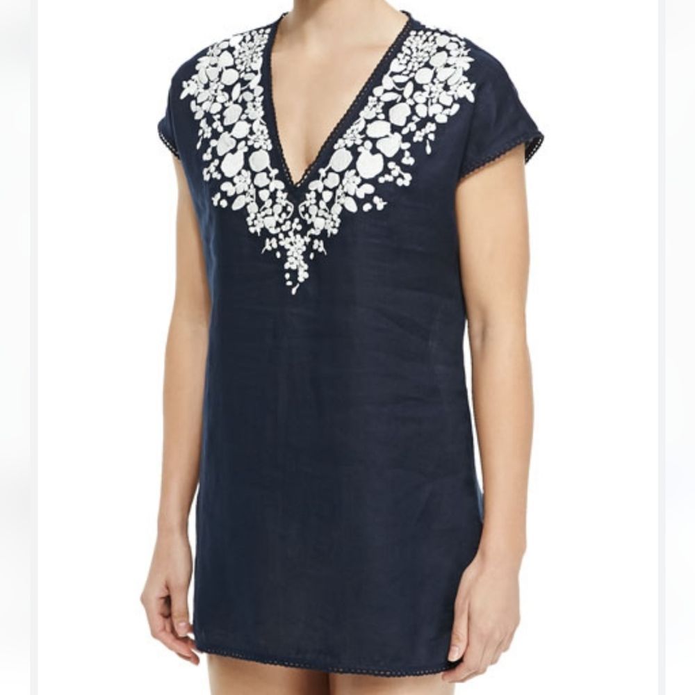 Tory BurchIssy Scallop-Trim Embroidered Tunic